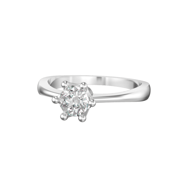 View of the 0.40 ct Princess Elsa Solitaire Diamond Engagement Ring in close up