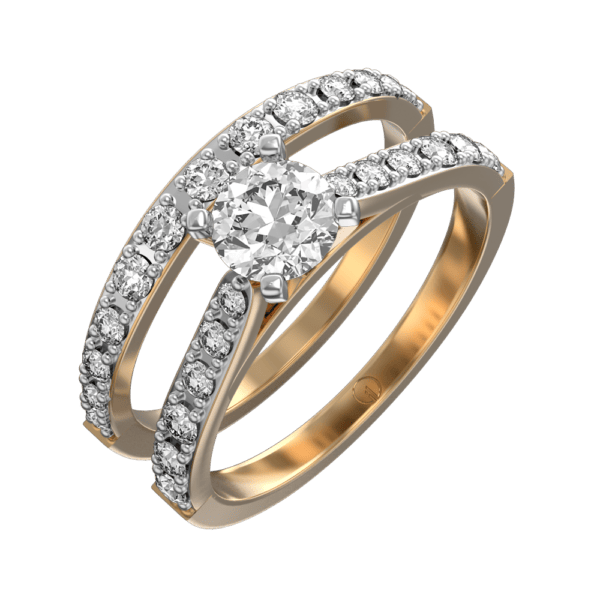 0.40 ct Splendid Selene Solitaire Diamond Engagement Ring made from VVS EF diamond quality with 0.98 carat diamonds