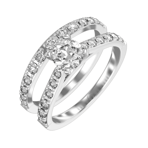 0.40 ct Splendid Selene in White Gold Solitaire Diamond Engagement Ring made from VVS EF diamond quality with 0.98 carat diamonds