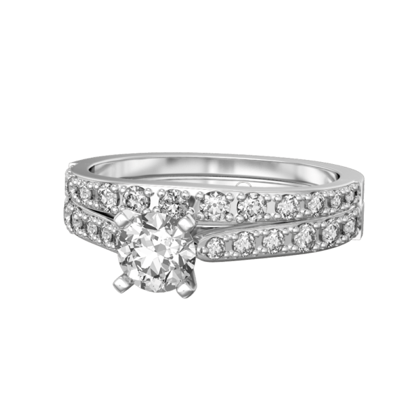 An additional view of the 0.40 ct Splendid Selene in White Gold Solitaire Diamond Engagement Ring
