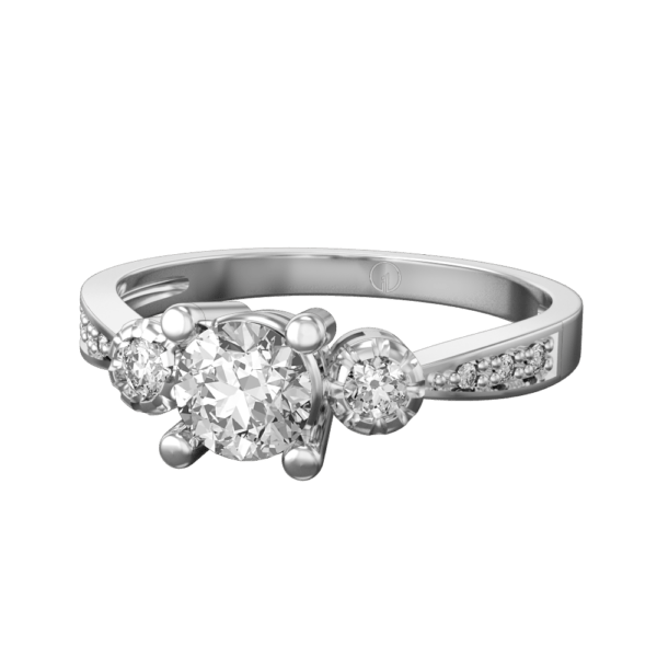 View of the 0.45 ct Frost Fairy Solitaire Diamond Engagement Ring in close up