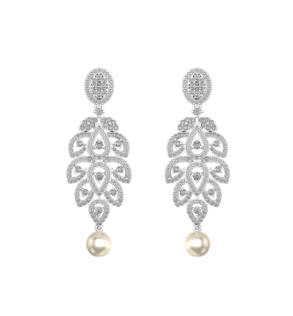 View of the Admirable Achelois Diamond Earrings in close up