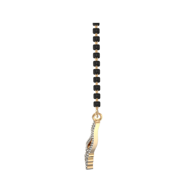 An additional view of the Amorous Admirations Diamond Mangalsutra