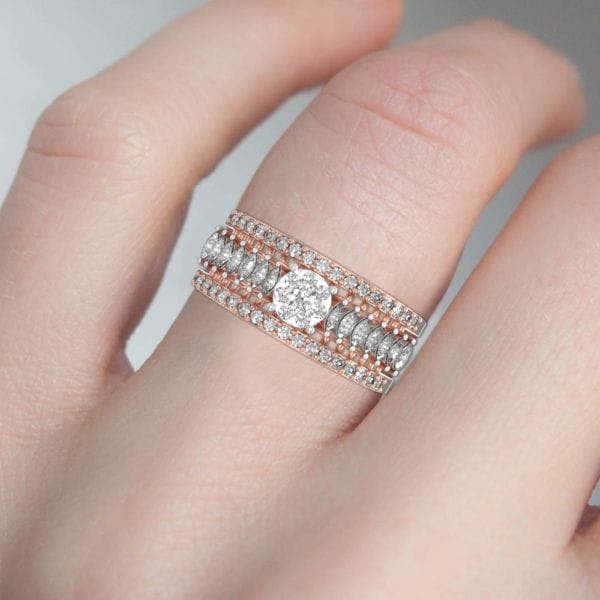Human wearing the Awe-inspiring Allure Diamond Ring