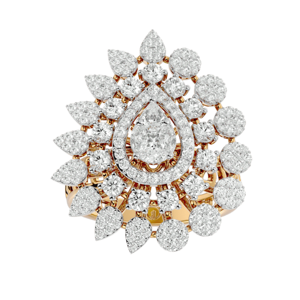 Baronial Blossoms Diamond Ring made from VVS EF diamond quality with 2.04 carat diamonds