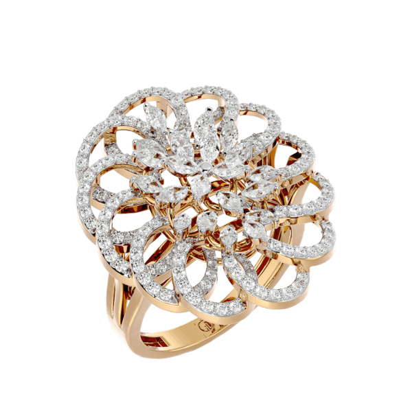 Blooming Opulence Diamond Ring made from VVS EF diamond quality with 2.07 carat diamonds