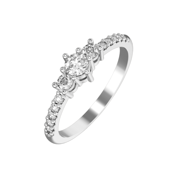 Celebrate Triplicate Diamond Ring made from VVS EF diamond quality with 0.38 carat diamonds