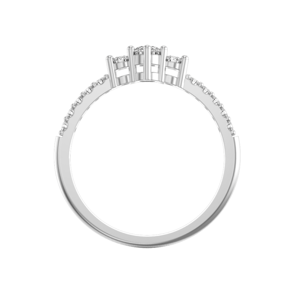 An additional view of the Celebrate Triplicate Diamond Ring