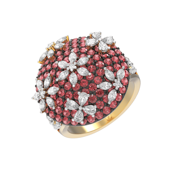 Cherry Blooms Diamond Ring made from VVS EF diamond quality with 1.41 carat diamonds