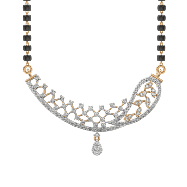 View of the Coruscating Charm Diamond Mangalsutra in close up