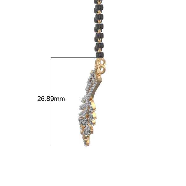 An additional view of the Dendritic Desires Diamond Mangalsutra