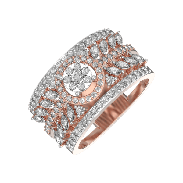 Droplet Ecstasy Diamond Ring made from VVS EF diamond quality with 1.25 carat diamonds
