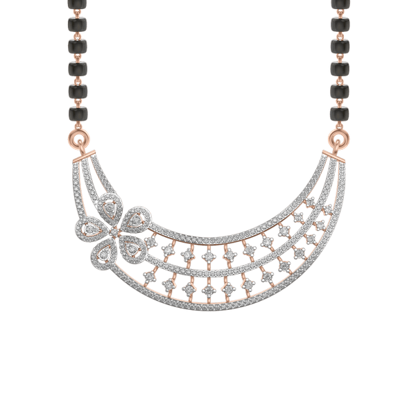 View of the Duchess Dreams Diamond Mangalsutra in close up