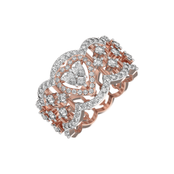 Embosomed Love Diamond Ring made from VVS EF diamond quality with 0.97 carat diamonds