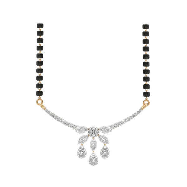 View of the Everlasting Enchantments Diamond Mangalsutra in close up