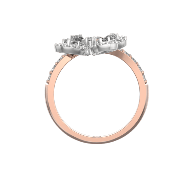 An additional view of the Ferns and Petals Diamond Ring