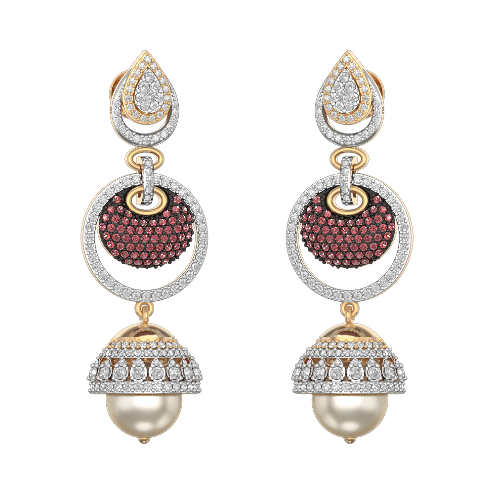 Festive-Spectacle-Jhumka-Diamond-Earrings-ER3043A-View-01