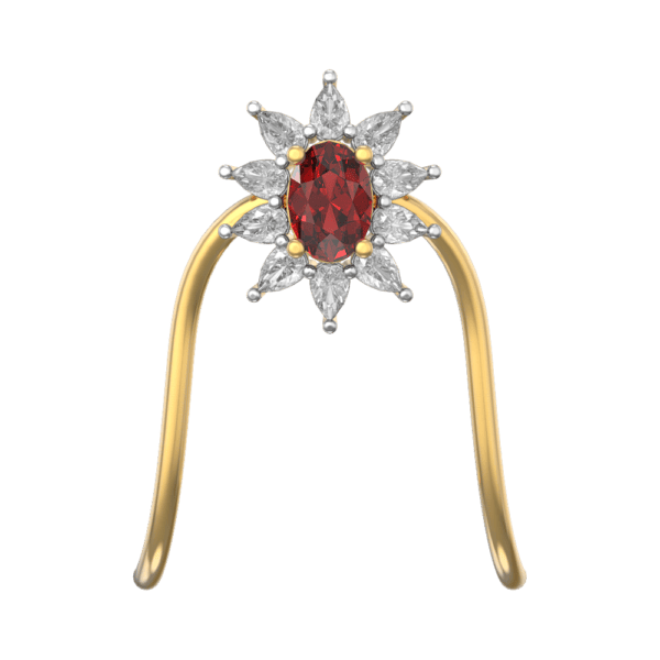 View of the Flaming Sunflower Vanki Diamond Ring in close up