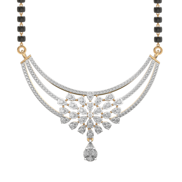 View of the Impassioned Inclinations Diamond Mangalsutra in close up