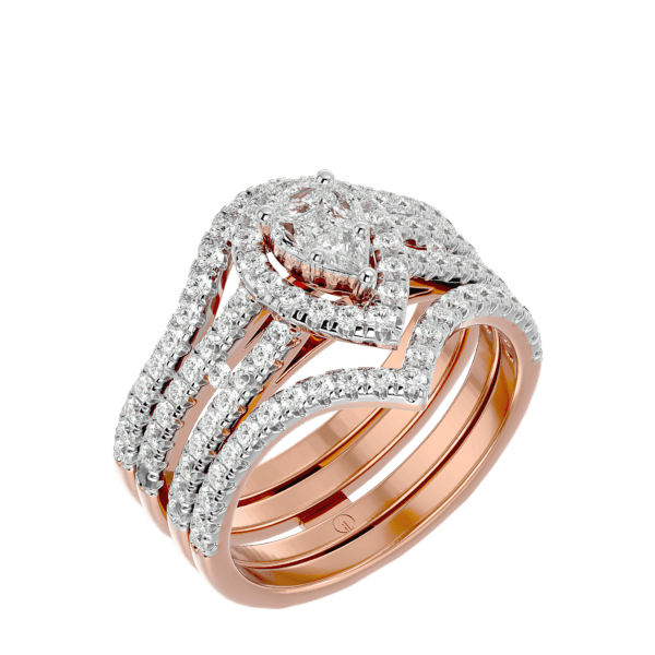 Luxurious Solitaire Illusion Diamond Ring made from VVS EF diamond quality with 0.93 carat diamonds