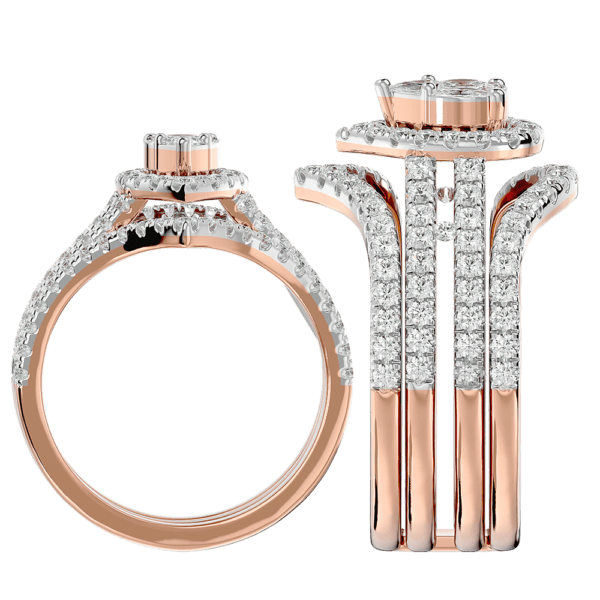An additional view of the Luxurious Solitaire Illusion Diamond Ring