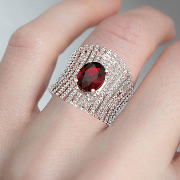 Human wearing the Matriarch Grandiose Diamond Ring