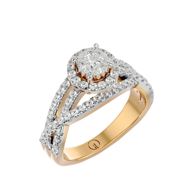 Perfect Wish Solitaire Illusion Diamond Ring made from VVS EF diamond quality with 0.83 carat diamonds