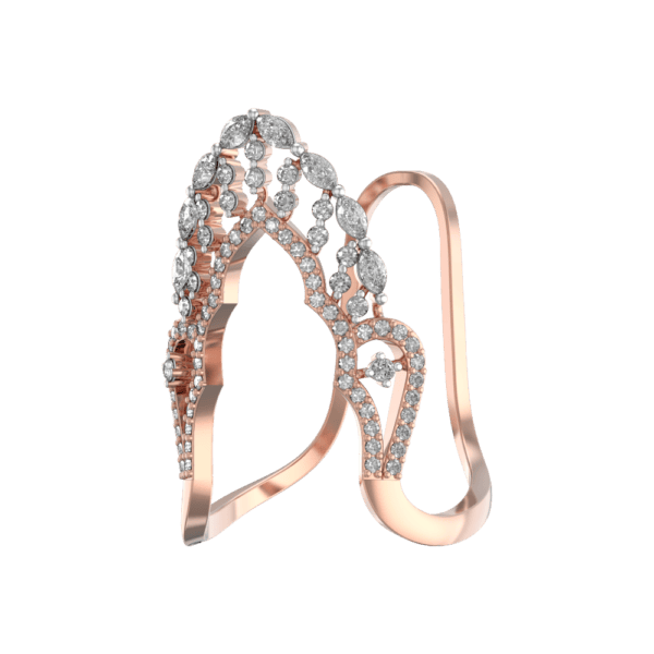 An additional view of the Princess Dalia Vanki Diamond Ring