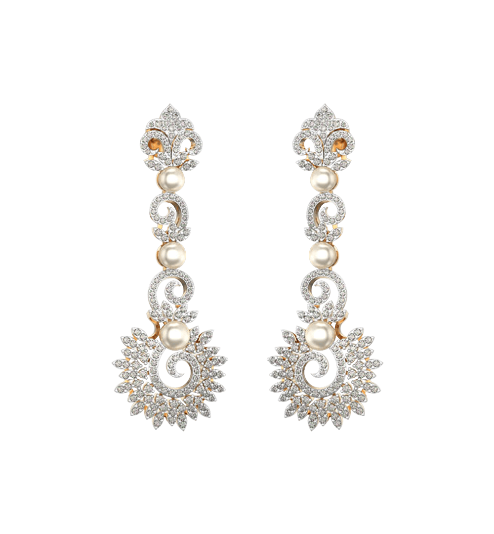 Queenly Radiance Diamond Earrings made from VVS EF diamond quality with 3.11 carat diamonds