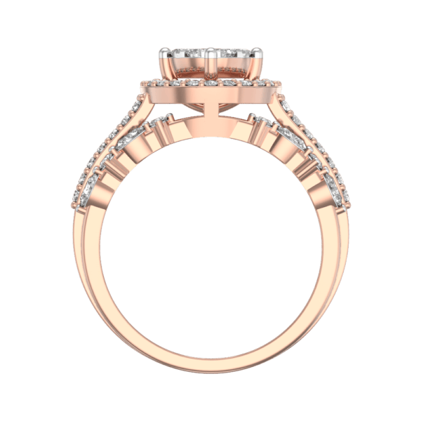 An additional view of the Quintessential Radiance Diamond Ring