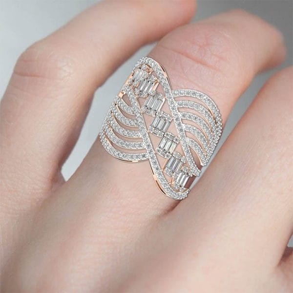 Human wearing the Regal Resplendence Diamond Ring