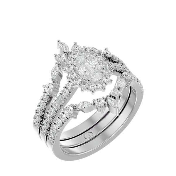 Royal Grace Solitaire Illusion Diamond Ring made from VVS EF diamond quality with 1.1 carat diamonds