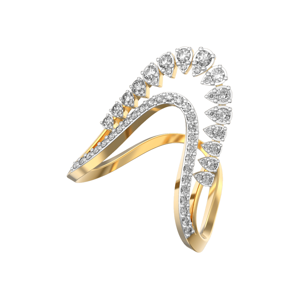 Lilac Sapphire Baguette Curved Tiara Ring – ARTEMER