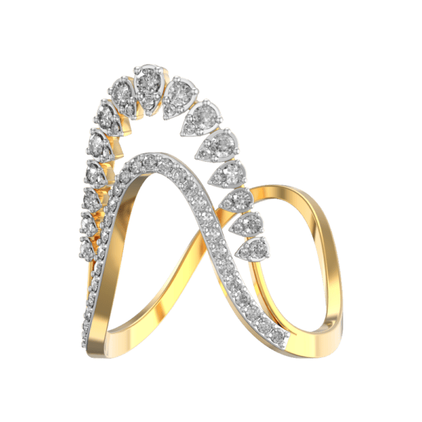 An additional view of the Royal Touch Vanki Diamond Ring