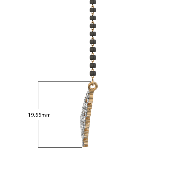 An additional view of the Shimmering Raindrops Diamond Mangalsutra