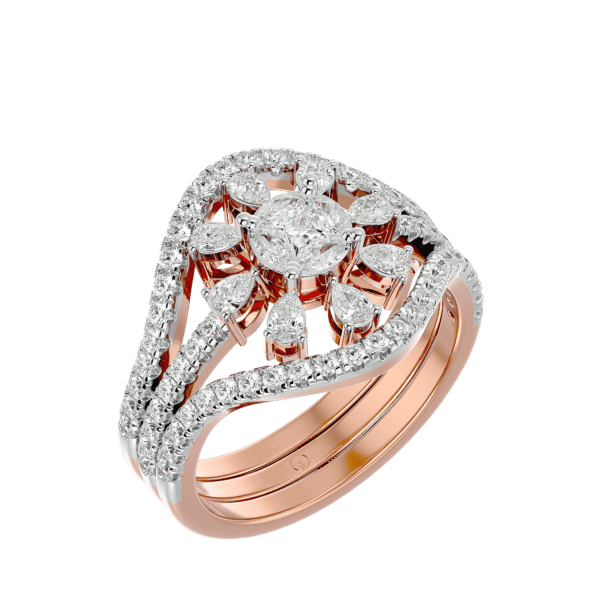 Sparkling Beauty Solitaire Illusion Diamond Ring made from VVS EF diamond quality with 0.95 carat diamonds