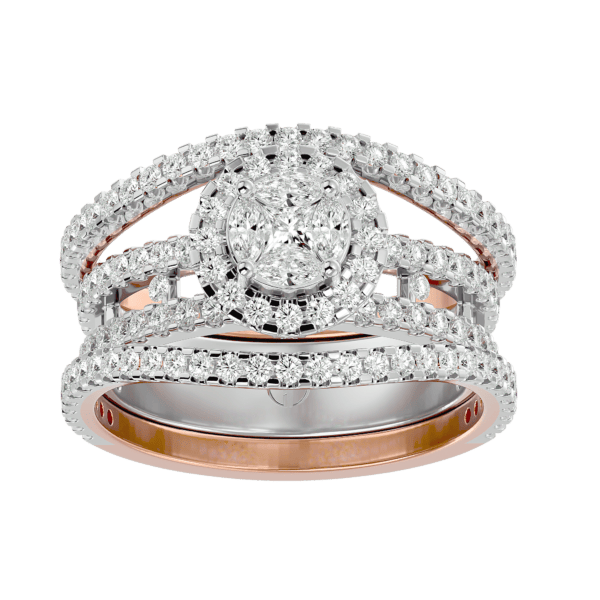 View of the Splendid Appeal Solitaire Illusion Diamond Ring in close up