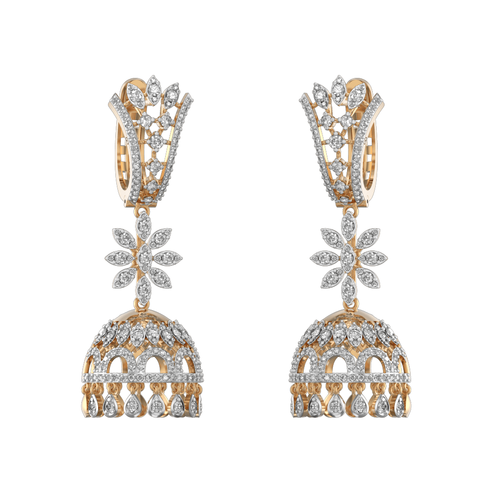 Splendid-Beauty-Jhumka-Diamond-Earrings-ER2748A-View-01