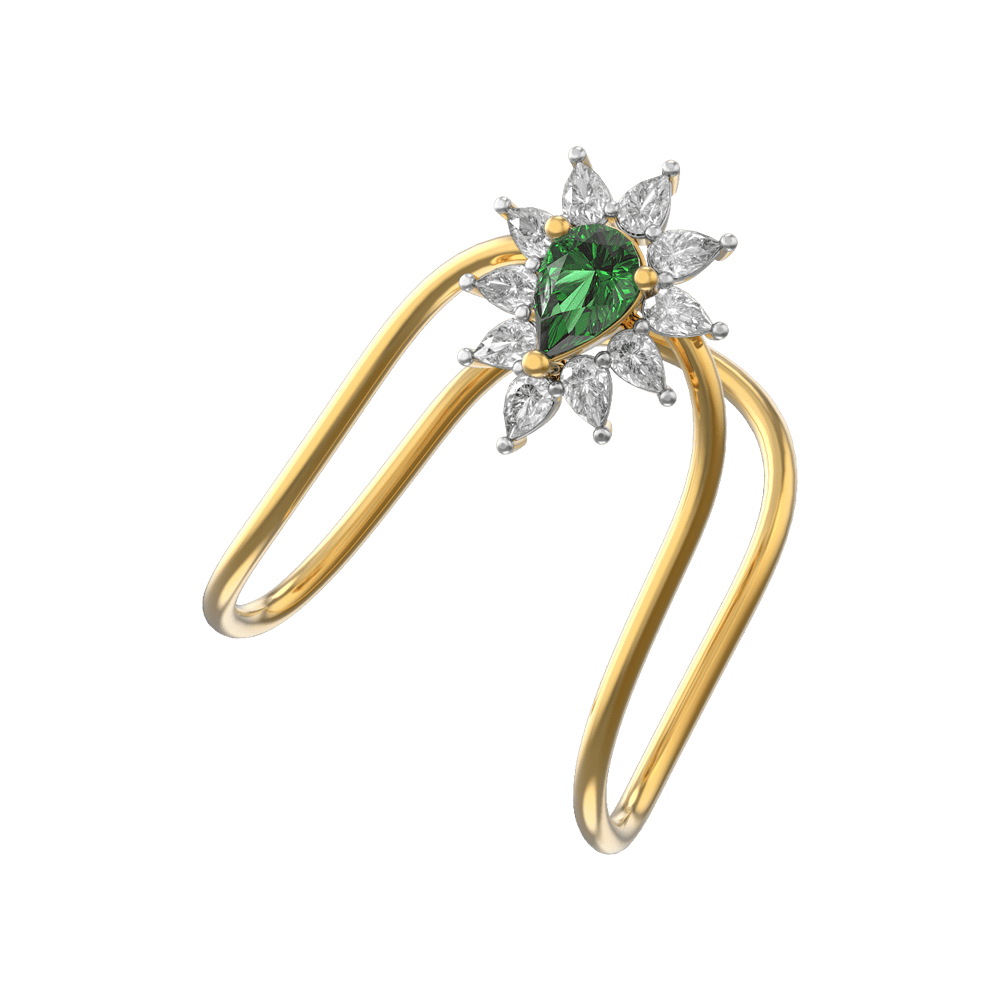 Shimmering Floral 22K Gold Vanki Ring – Andaaz Jewelers