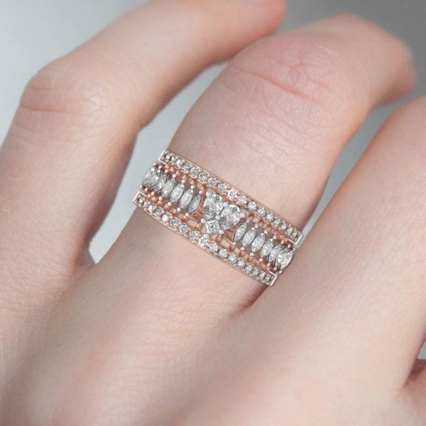 Human wearing the Stupendous Heart Diamond Ring