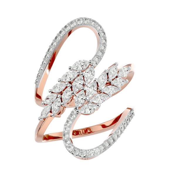 Twining Tendrils Diamond Ring made from VVS EF diamond quality with 1.58 carat diamonds