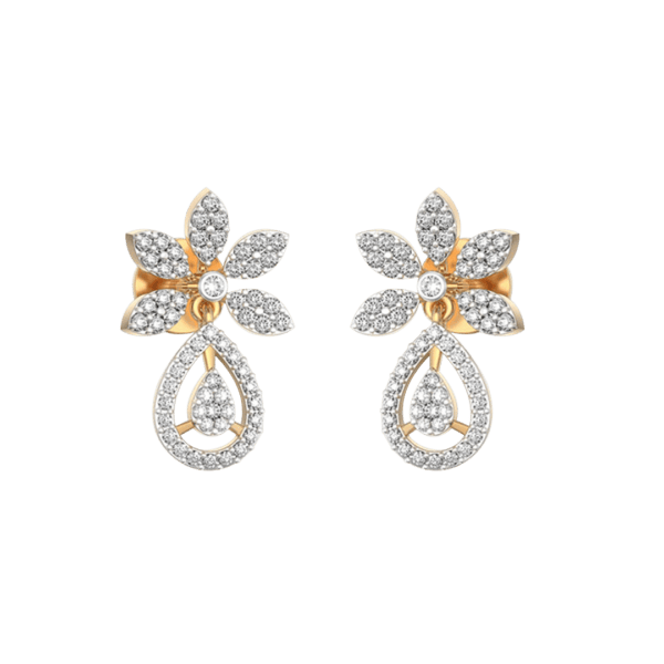 Columbine Charms Diamond Earrings made from VVS EF diamond quality with 0.78 carat diamonds