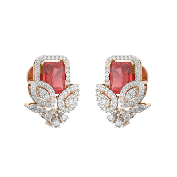 Erubescent Ecstasy Diamond Earrings made from VVS EF diamond quality with 1.39 carat diamonds
