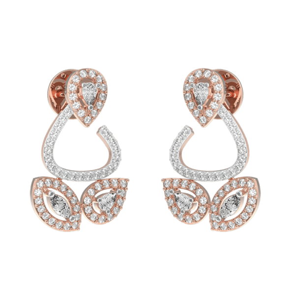 Ravishing Rhea Diamond Earrings made from VVS EF diamond quality with 1.23 carat diamonds