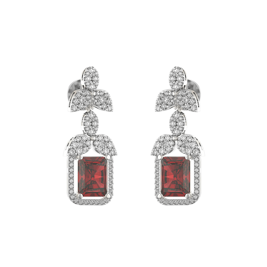 Scarlet Scintillations Diamond Earrings made from VVS EF diamond quality with 1.17 carat diamonds
