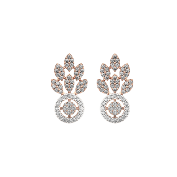 View of the Sensual Shimmers Diamond Earrings in close up