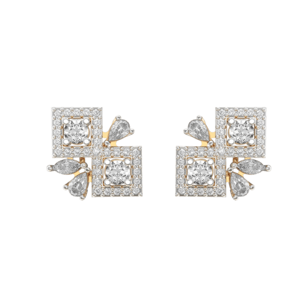 View of the Stunning Sensations Diamond Earrings in close up