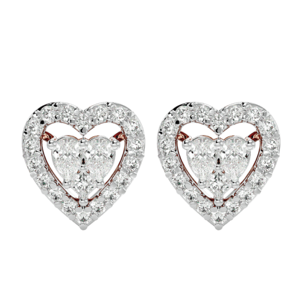 Twin Hearts Diamond Earrings