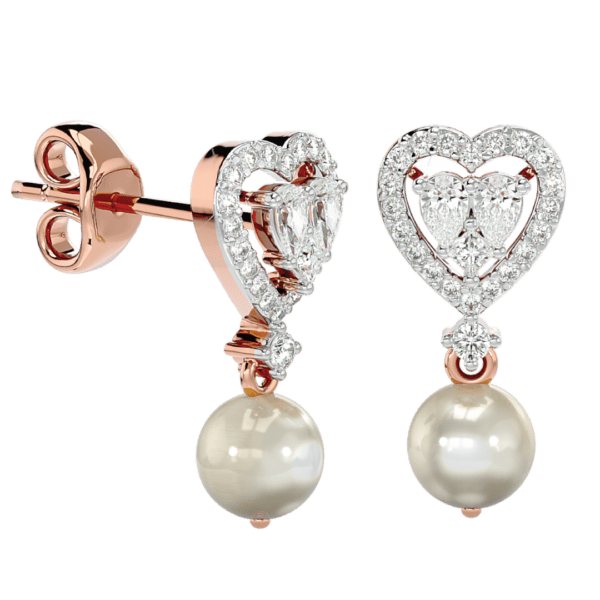 Blushing Hearts Diamond Earrings