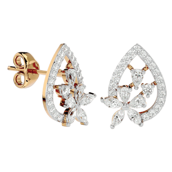 Floweret Charm Diamond Earrings